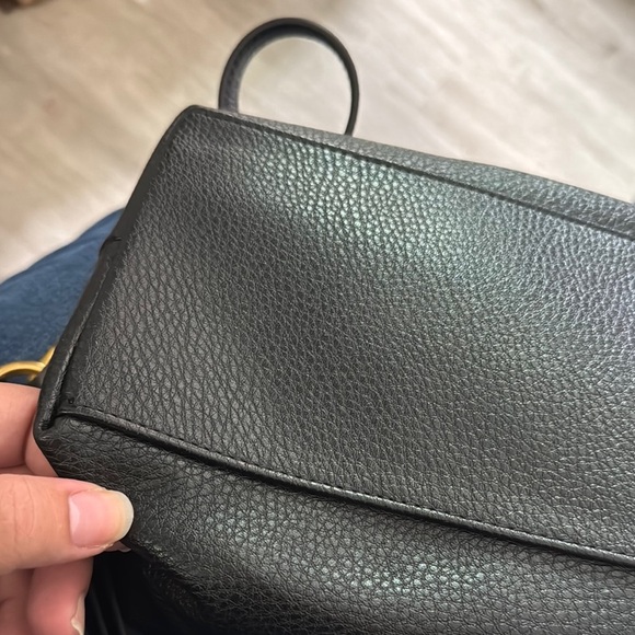 Black Leather Shoulder Bag - Picture 7 of 10